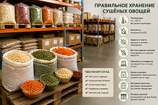 Как правильно хранить сушёные овощи на складе